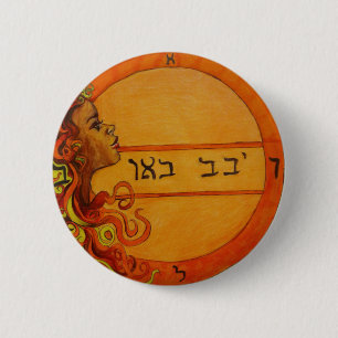Macaron Rond 5 Cm Bouton sacré de joint de Chakra Solomon