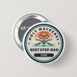 Macaron Rond 5 Cm Bouton - Saint-Maquereau ! Meilleur Étape-Papa