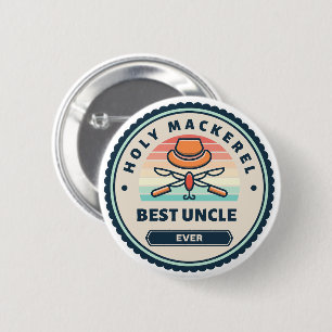 Macaron Rond 5 Cm Bouton - Saint-Maquereau ! Meilleur oncle jamais