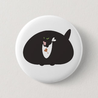 Macaron Rond 5 Cm Bouton Salem the Cat - Charme Chonky