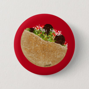 Macaron Rond 5 Cm Bouton sandwich KiniArt Falafel