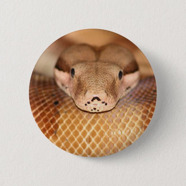 Macaron Rond 5 Cm Bouton saumoné de boa (Devant)