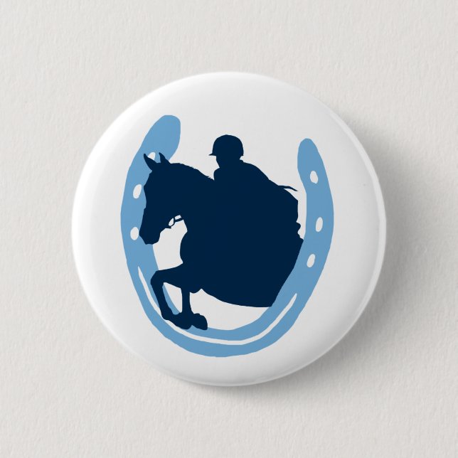 Macaron Rond 5 Cm Bouton sautant en fer à cheval de cheval (Devant)