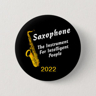 Macaron Rond 5 Cm Bouton Saxophone intelligent