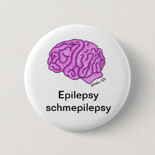 Macaron Rond 5 Cm Bouton schmepilepsy de "épilepsie"