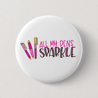 Macaron Rond 5 Cm BOUTON scintillant des stylos WCP