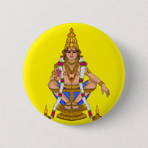 Macaron Rond 5 Cm Bouton Seigneur Ayyappan