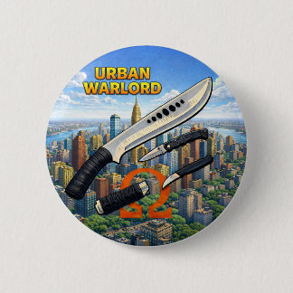 Macaron Rond 5 Cm Bouton Seigneur de Guerre Urbaine