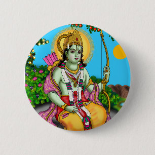 Macaron Rond 5 Cm Bouton Seigneur Rama