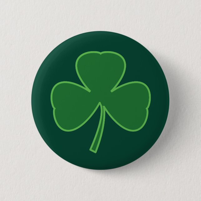 Macaron Rond 5 Cm Bouton shamrock (Devant)