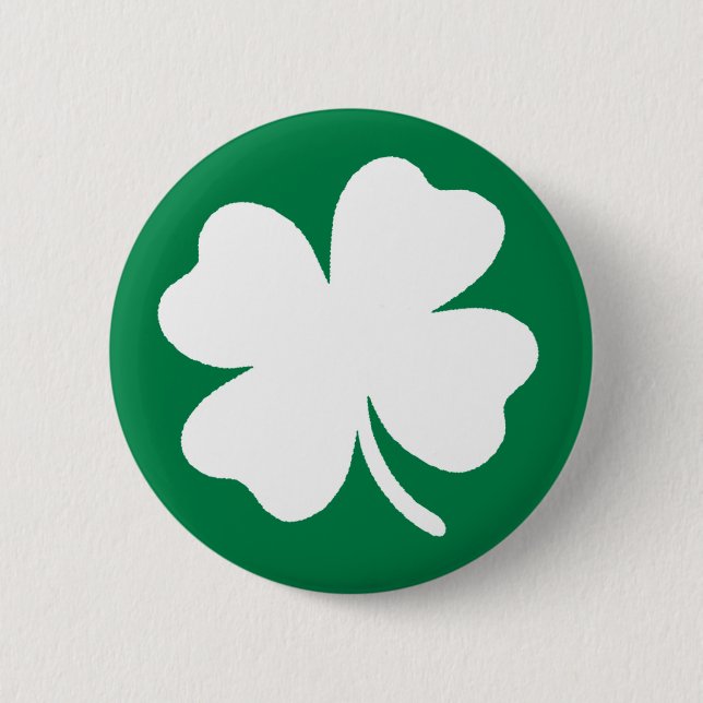 Macaron Rond 5 Cm Bouton shamrock (Devant)