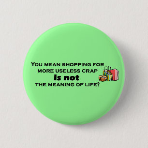 Macaron Rond 5 Cm Bouton Shopaholic