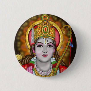 Macaron Rond 5 Cm Bouton Shree Ram