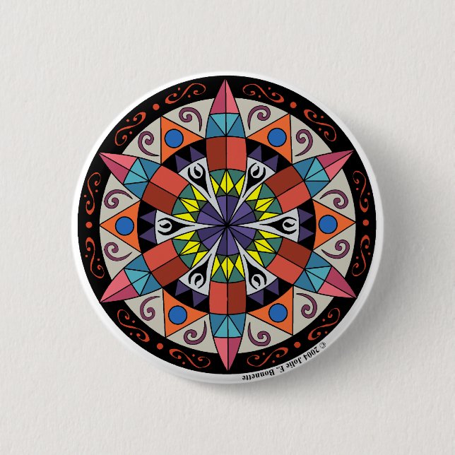 Macaron Rond 5 Cm Bouton Signe hexadécimal 1 (Devant)