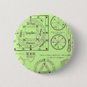 Macaron Rond 5 Cm Bouton Signes magiques