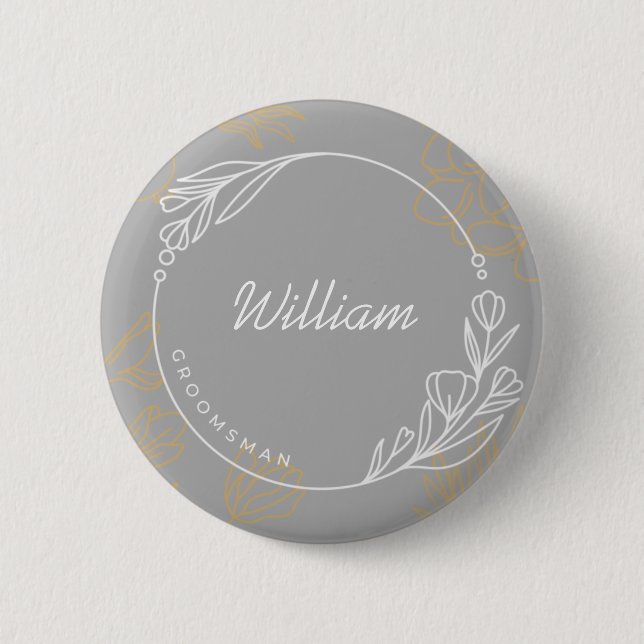 Macaron Rond 5 Cm Bouton simple personnalisé (Devant)