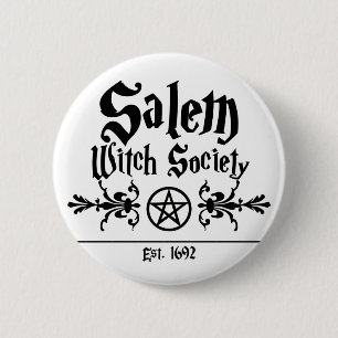 Macaron Rond 5 Cm Bouton Société Salem Witches
