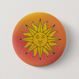 Macaron Rond 5 Cm Bouton Soleil