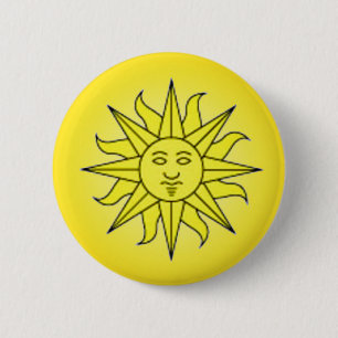 Macaron Rond 5 Cm Bouton Soleil