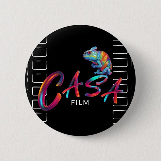 Macaron Rond 5 Cm Bouton sombre du film CASA (Devant)