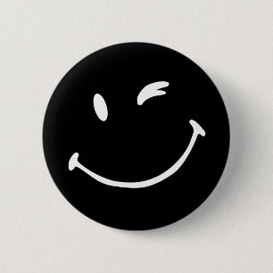 Macaron Rond 5 Cm Bouton - sourire