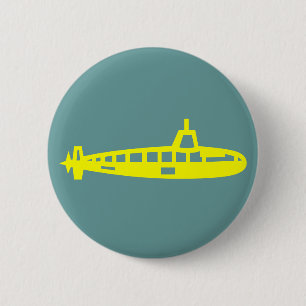 Macaron Rond 5 Cm Bouton sous-marin jaune