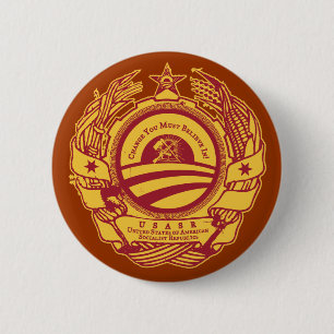 Macaron Rond 5 Cm Bouton soviétique américain officiel de