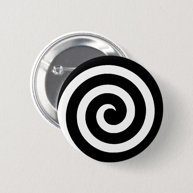 Macaron Rond 5 Cm Bouton spiral pour hypnose et hypnotisants (Devant & derrière)