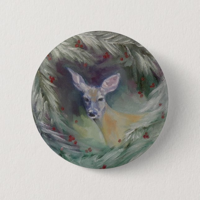 Macaron Rond 5 Cm Bouton Spirit Woodland (Devant)