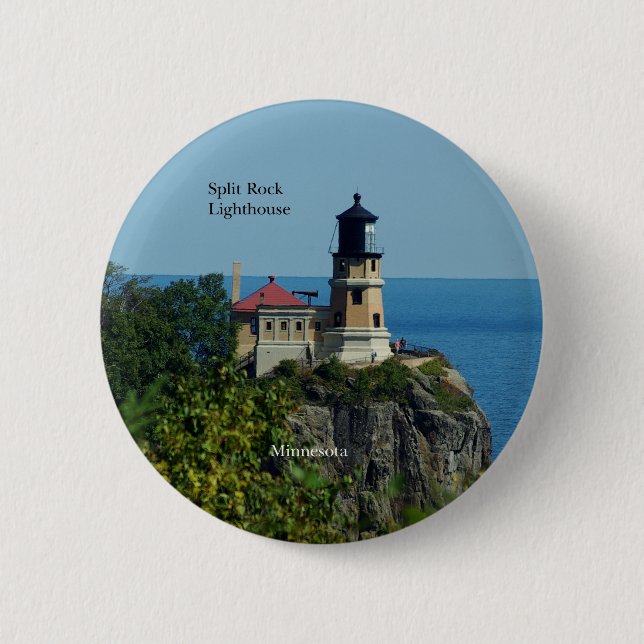 Macaron Rond 5 Cm Bouton Split Rock Lighthouse (Devant)