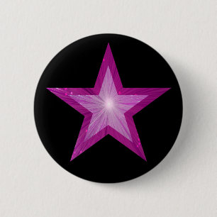 Macaron Rond 5 Cm Bouton Star rose noir