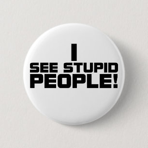 Macaron Rond 5 Cm Bouton stupide de personnes