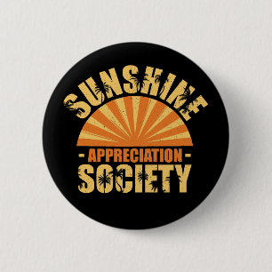 Macaron Rond 5 Cm Bouton "Sunshine Appreciation Society"