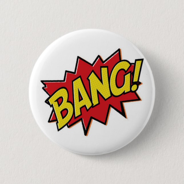 Macaron Rond 5 Cm Bouton Superhero Bang de la bande dessinée (Devant)