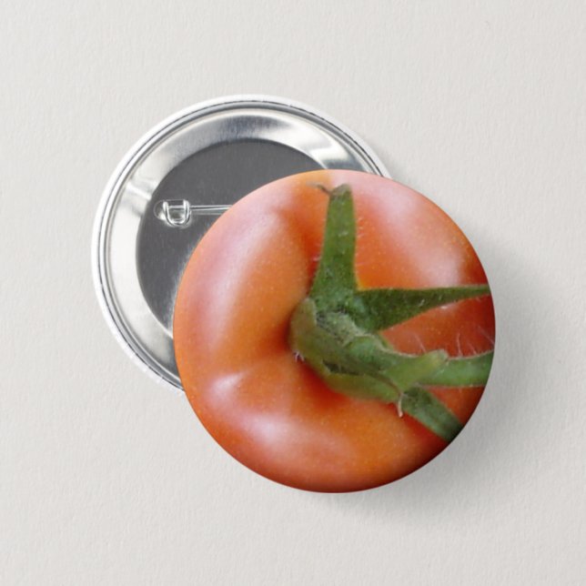 Macaron Rond 5 Cm Bouton supérieur de la tomate (Devant & derrière)