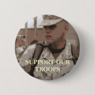 Macaron Rond 5 Cm Bouton Support Our Troops