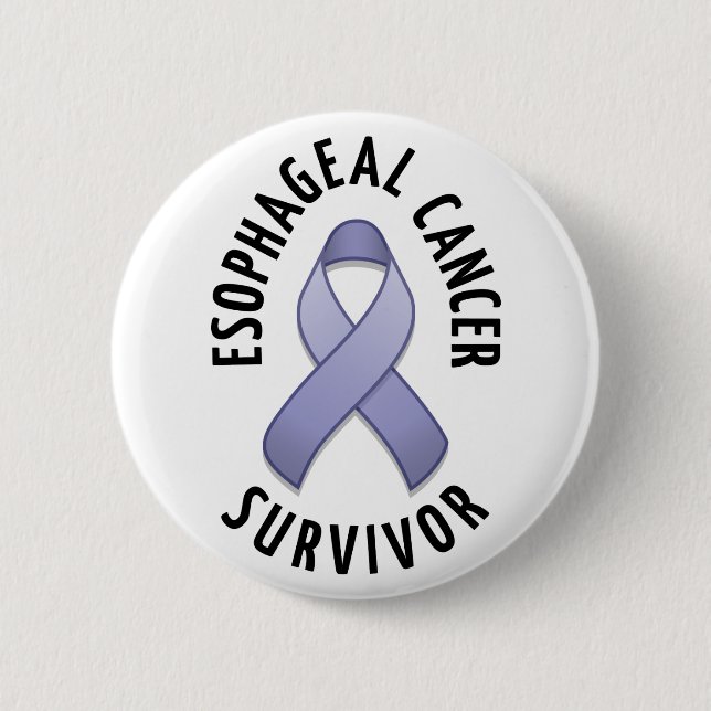 Macaron Rond 5 Cm Bouton Survivant du cancer de l'oesophage (Devant)