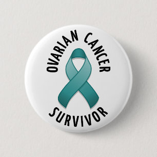 Macaron Rond 5 Cm Bouton Survivant du cancer de l'ovaire