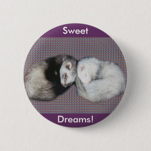 Macaron Rond 5 Cm Bouton Sweet Dreams Ferrets