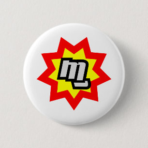 Macaron Rond 5 Cm Bouton Symbole MG