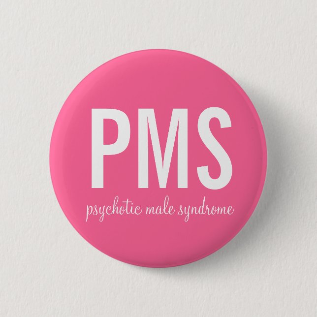 Macaron Rond 5 Cm Bouton Syndrome Psychotique Masculin (SPM) (Devant)
