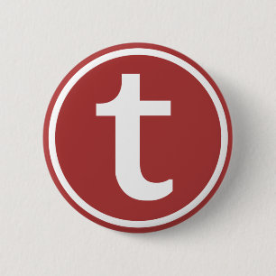 Macaron Rond 5 Cm Bouton T-Logo