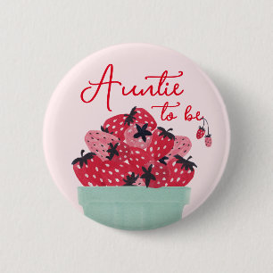 Macaron Rond 5 Cm Bouton Tante Baby shower doux Berry