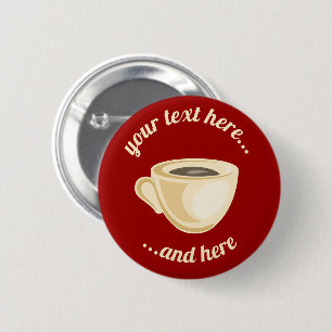Macaron Rond 5 Cm Bouton tasse de café