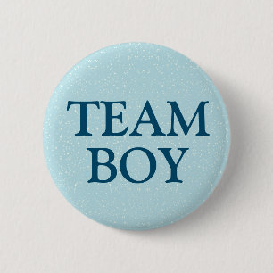 Macaron Rond 5 Cm Bouton Team Boy Blue Baby Genre Reveal Party