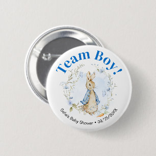 Macaron Rond 5 Cm Bouton Team Boy Peter Rabbit