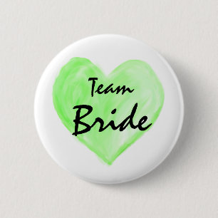 Macaron Rond 5 Cm Bouton Team Bride Abstrait Paint Love Green Nature