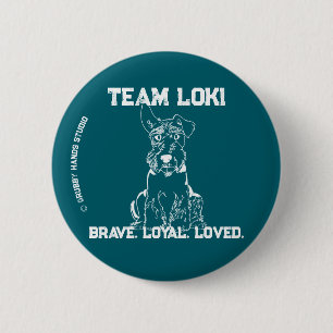 Macaron Rond 5 Cm Bouton Team Loki