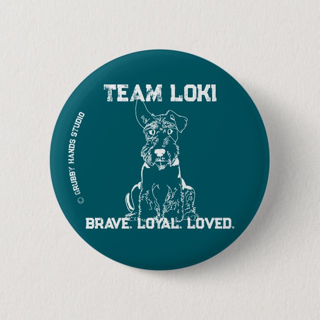 Macaron Rond 5 Cm Bouton Team Loki (Devant)