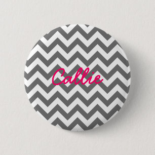Macaron Rond 5 Cm Bouton tendance Chevron